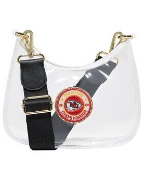 Stoney Clover Lane Kansas City Chiefs Clear Curved Crossbody NWOT